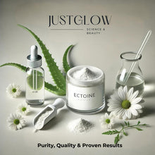 Load image into Gallery viewer, JustGlow Ectoine powder supplied in protective resealable packaging for cosmetic formulators