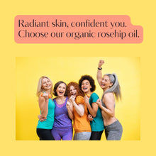 Load image into Gallery viewer, Rosehip face oil - Organic facial oil for skin, moisturising oil, face oil anti-ageing skincare with natural vitamin e oil and vitamin a oil for skin

